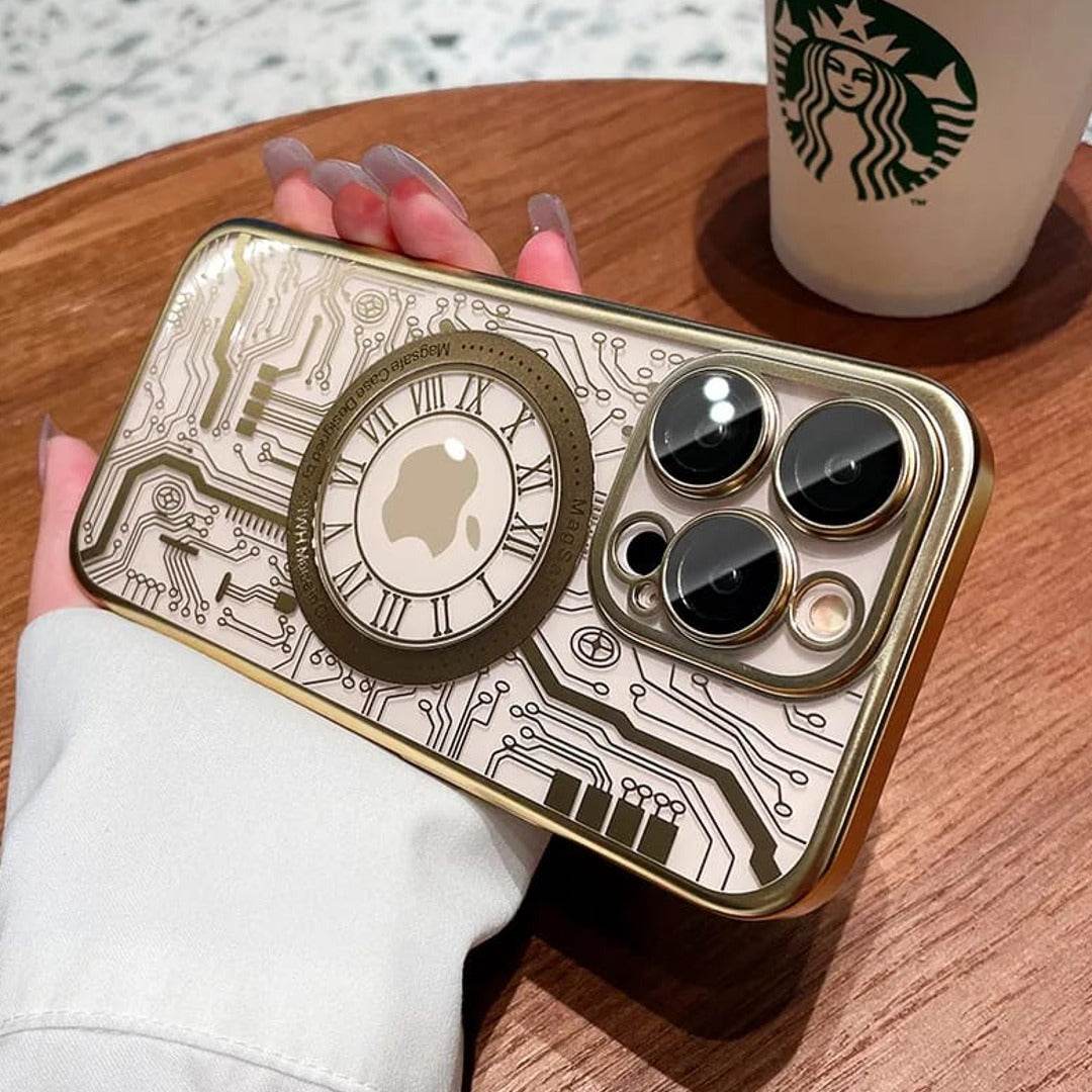 iPhone 13 Series Electroplated Clock Pattern Case - Million Cases