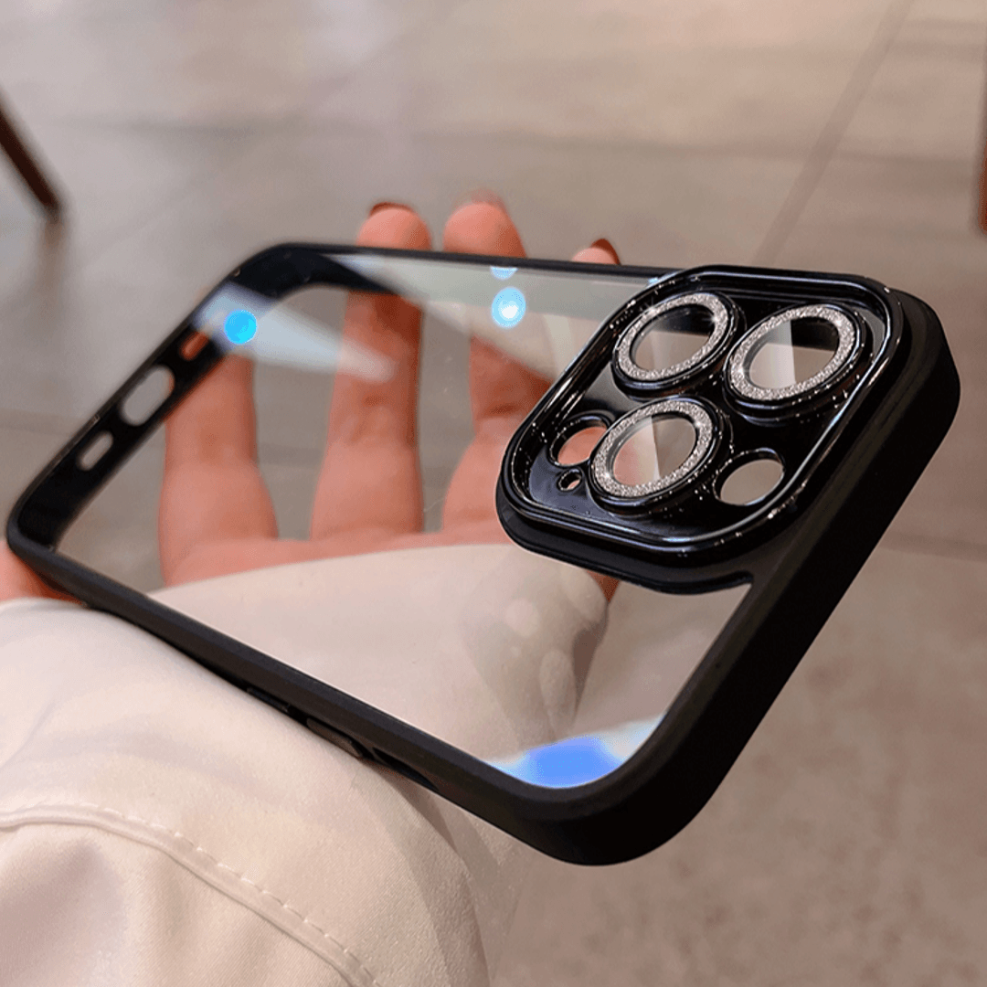 iPhone 14 Series Diamond Camera Lens Clear Bumper Case - Million Cases