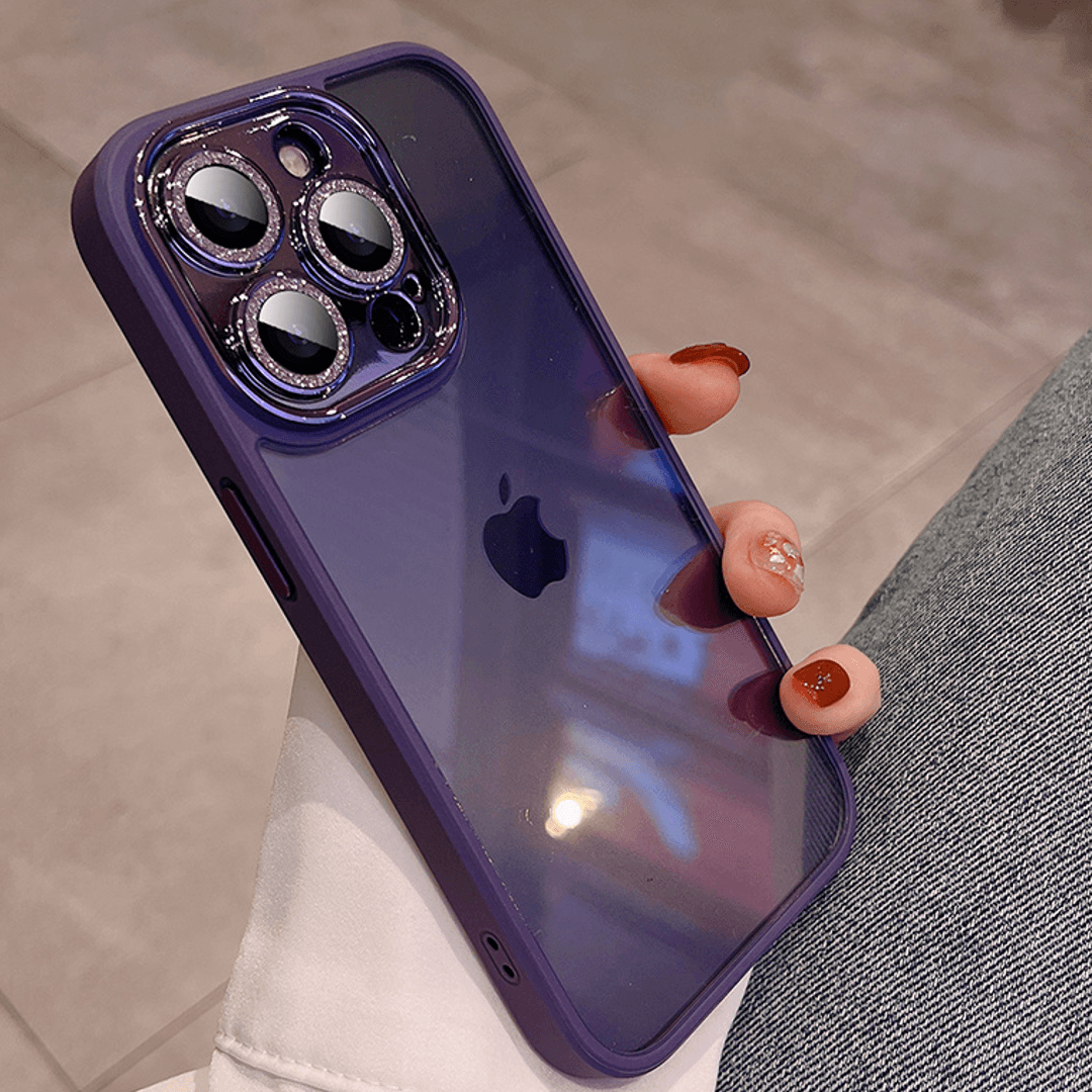 iPhone 14 Series Diamond Camera Lens Clear Bumper Case - Million Cases
