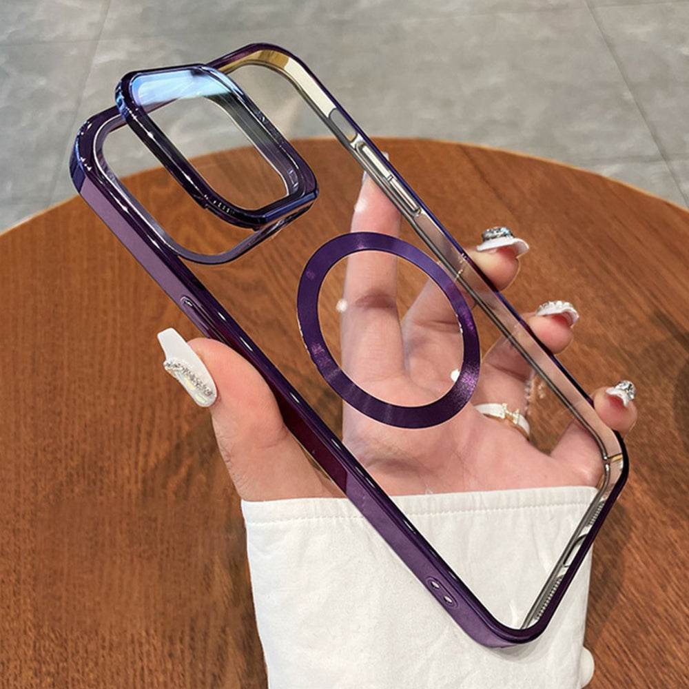iPhone 14 Series Luxury MagSafe Camera Protector Stand Case - Million Cases