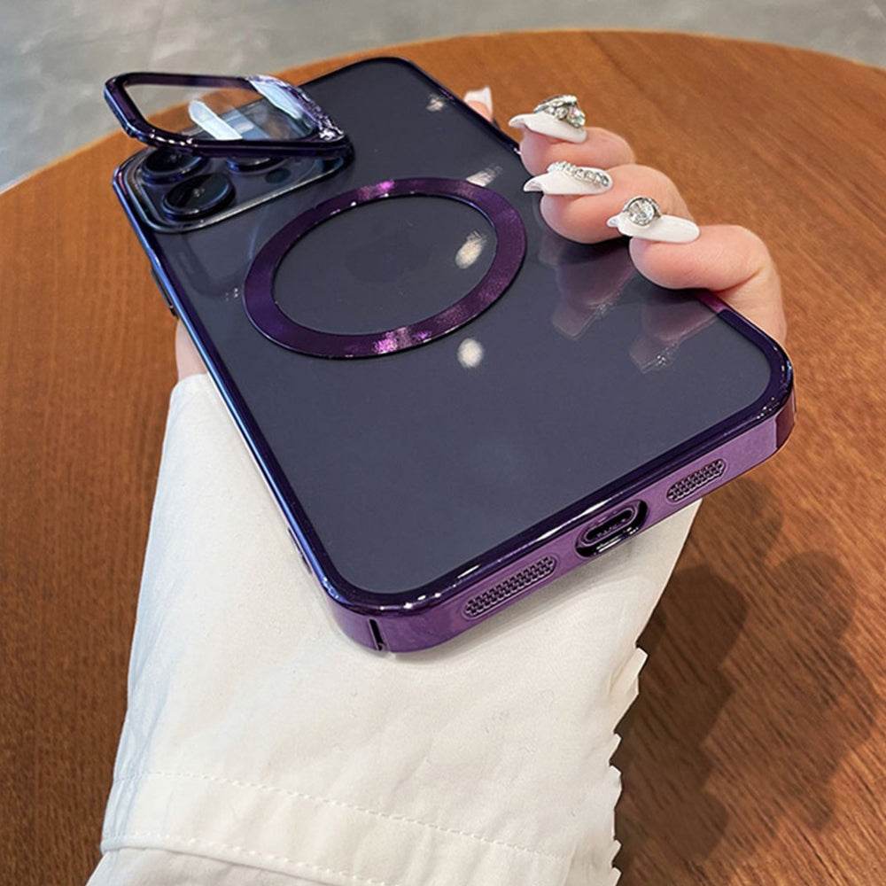 iPhone 14 Series Luxury MagSafe Camera Protector Stand Case - Million Cases