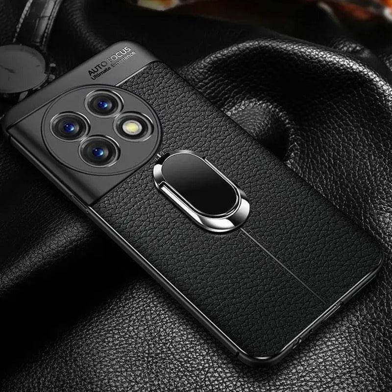 OnePlus 13 Sleek Urban Leather Ring Holder Case - Million Cases
