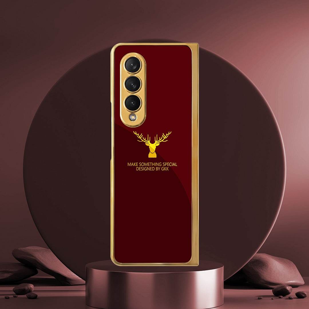 Galaxy Z Fold4 Deer Pattern Inspirational Glass Case - Million Cases