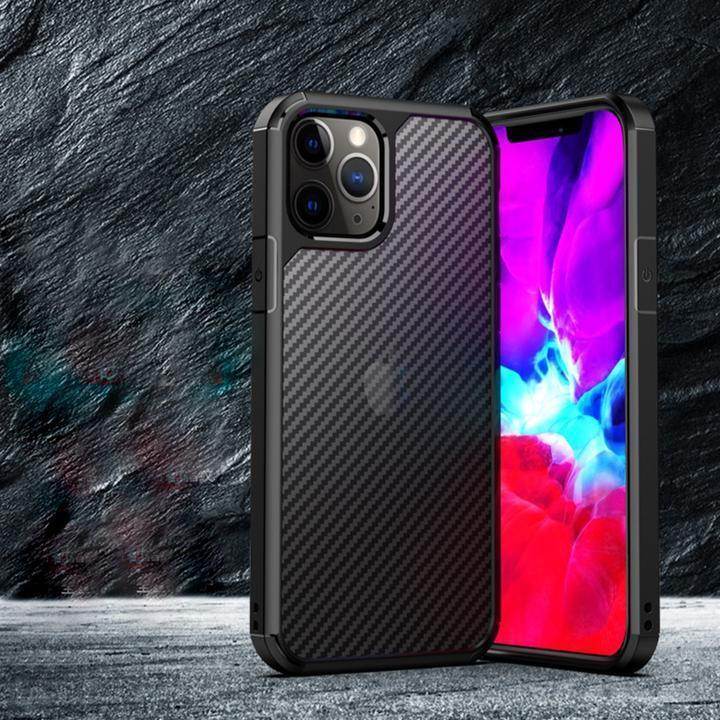 Opaque Matte Carbon Fiber TPU Armor Case - iPhone - Million Cases