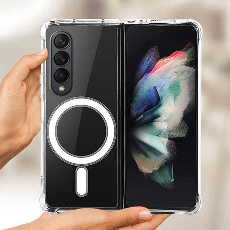 Galaxy Z Fold4 Anti-Knock TPU Transparent MagSafe Case - Million Cases