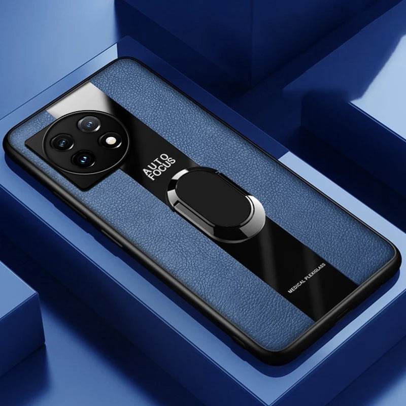 Plexiglass Luxury Leather Ring Case - OnePlus - Million Cases 