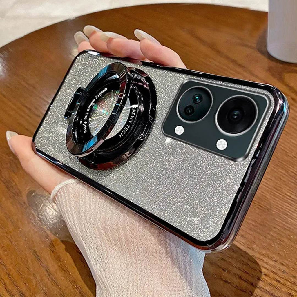 OnePlus Nord Glitter Ring Grip Transparent Case – Million Cases