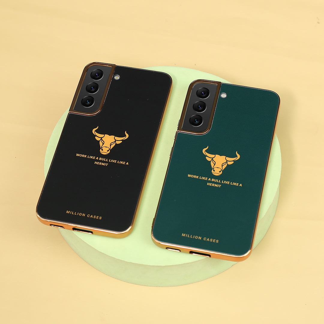 Galaxy Series Bull Pattern Electroplating Glass Case