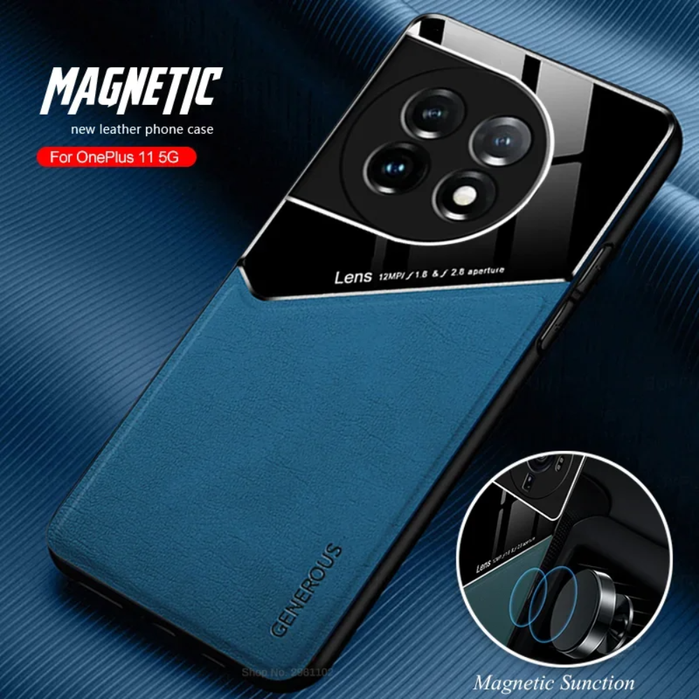 Vintage Leather Magnetic Holder Case - OnePlus