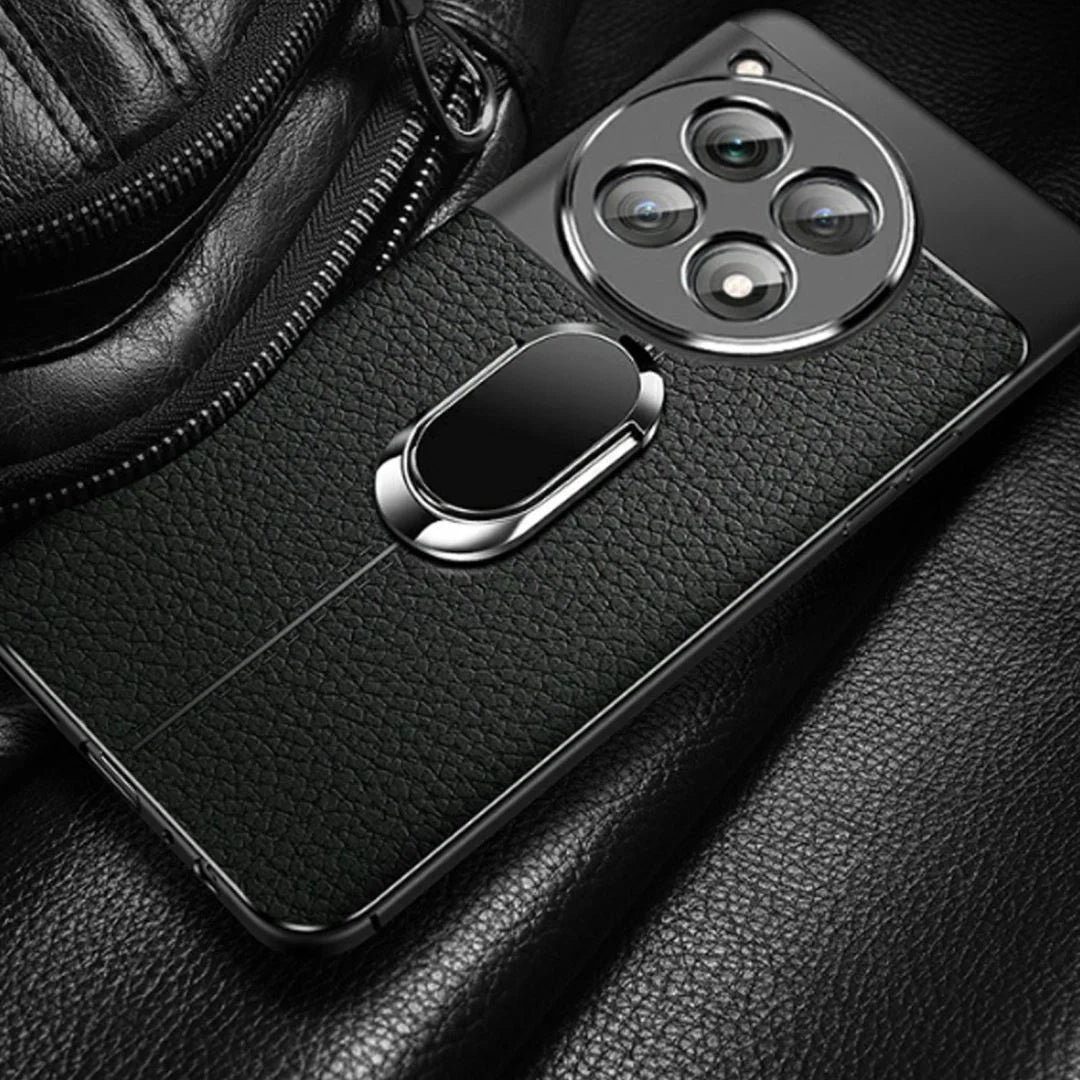 Sleek Urban Leather Ring Holder Case - OnePlus