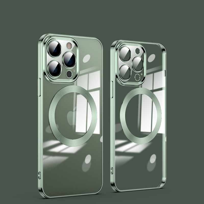 iPhone 13 Series Luxury Plating Transparent MagSafe Case