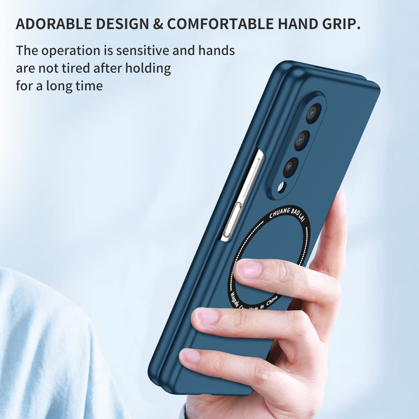 Galaxy Z Fold Series Smooth Borderless Magnetic Grip Case