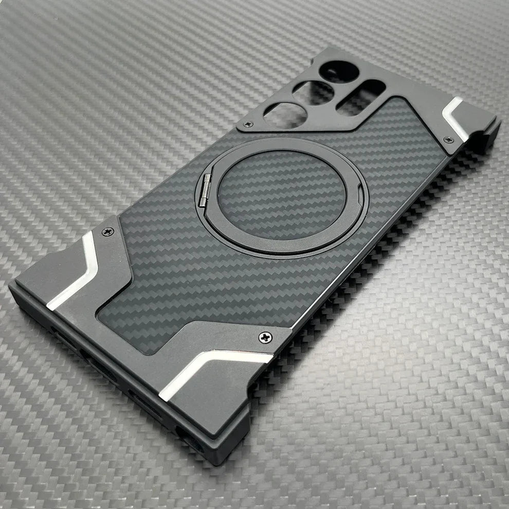 Reinforced Carbon Fiber Armor Bracket Case - Samsung