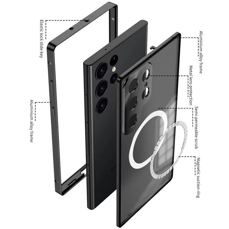 Matte Magsafe Case With Titanium Frame - Samsung