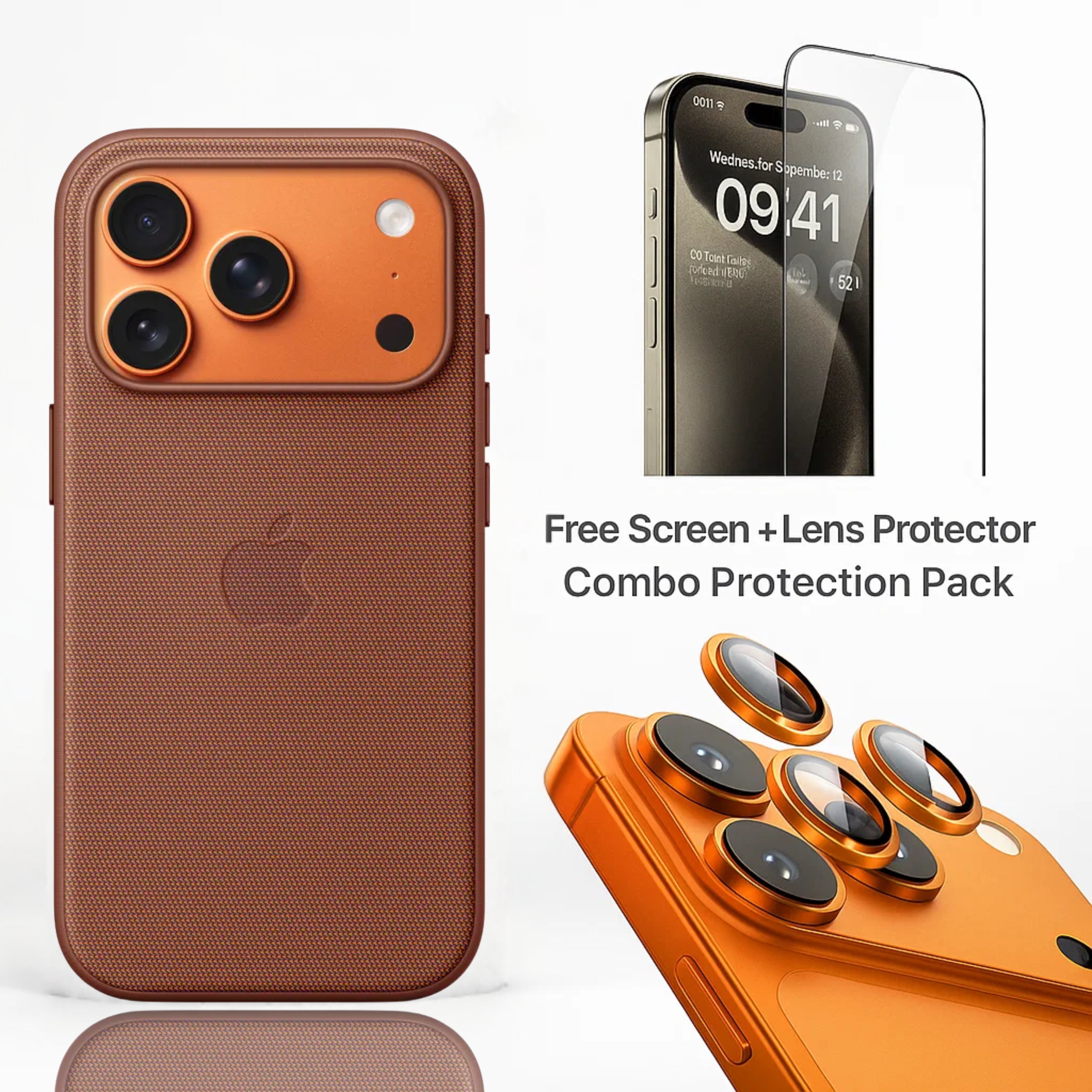 Techwoven Case With Tempered Glass And Lens Protector - iPhone