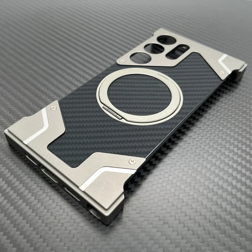 Reinforced Carbon Fiber Armor Bracket Case - Samsung