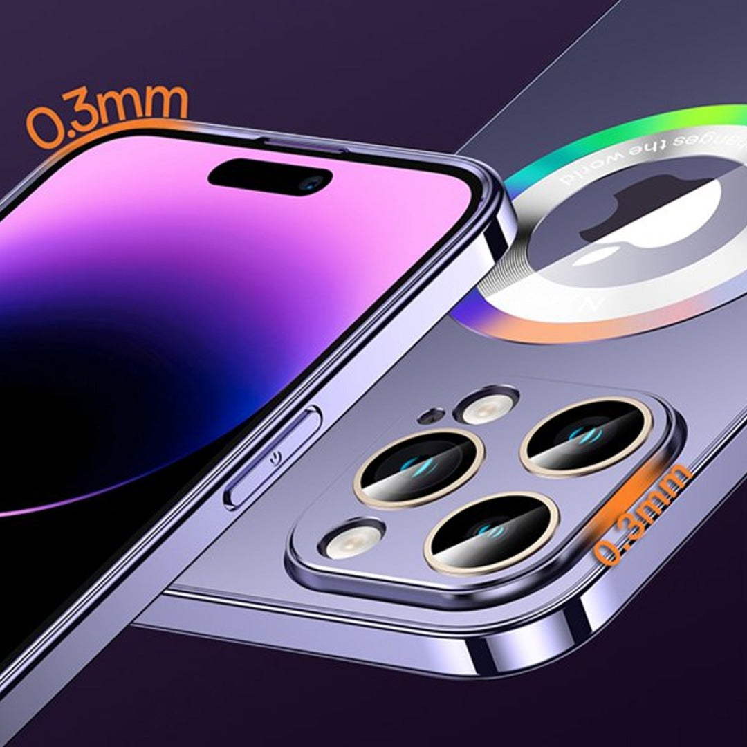 iPhone 14 Series Colorful Logo Magnetic Protective Case