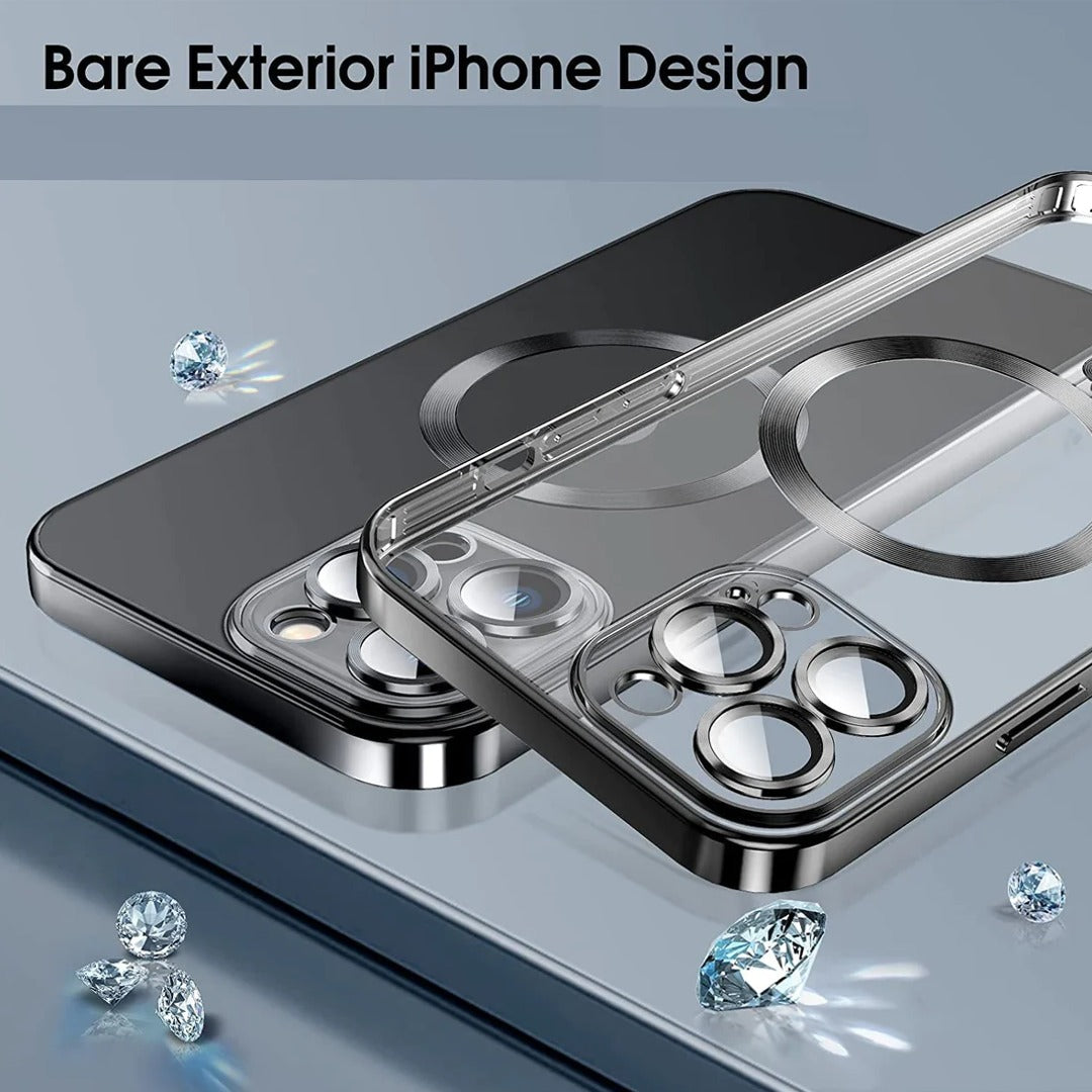 iPhone 15 Series Luxury Magsafe Plating Camera Protection Case
