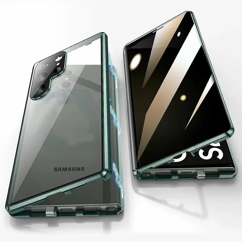 Galaxy S25 Ultra Privacy Shield Dual Magnetic Glass Case
