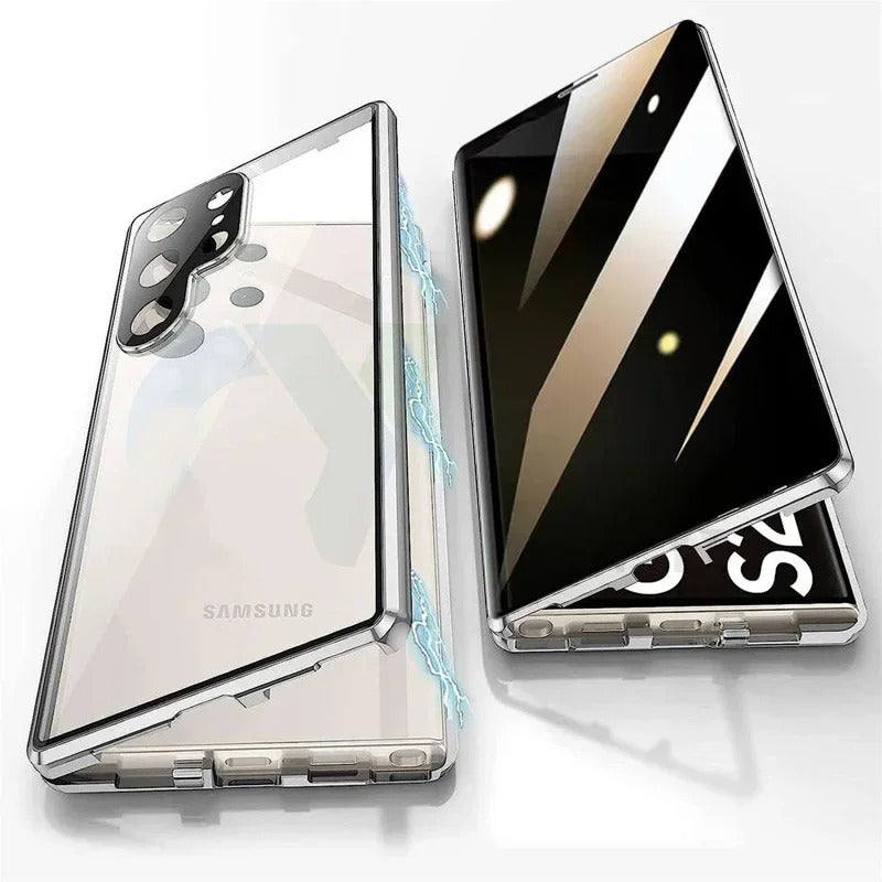Galaxy S25 Ultra Privacy Shield Dual Magnetic Glass Case