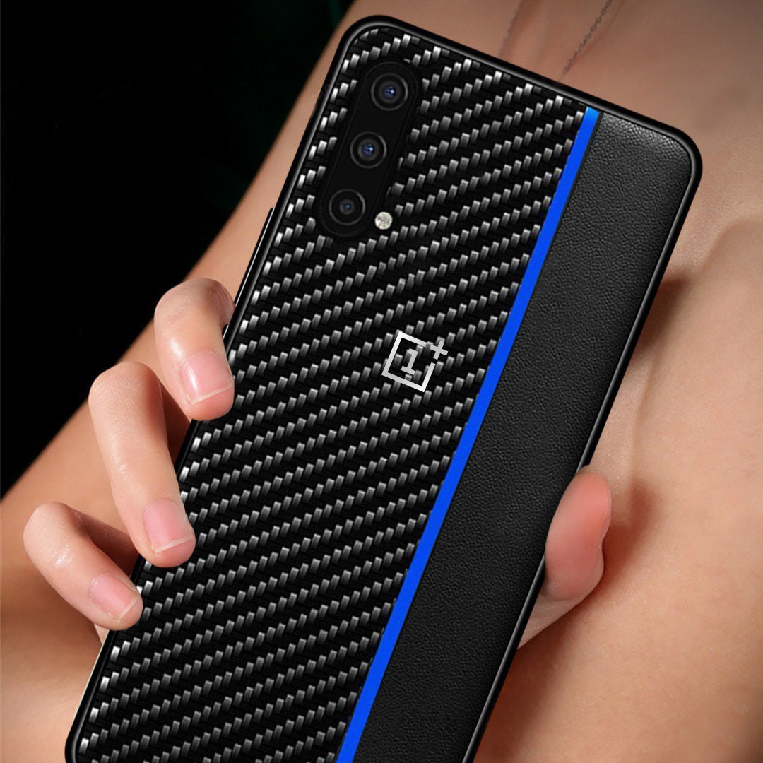 Frosted Carbon Fiber PU Leather Protective Case - OnePlus