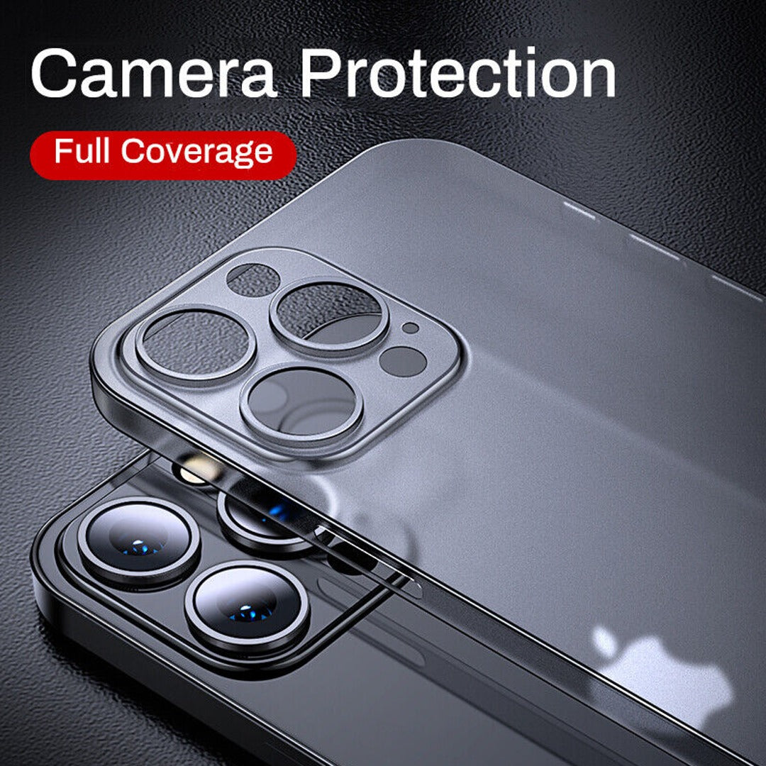 iPhone 15 Series MagSafe Glass Lens Protector Matte Case