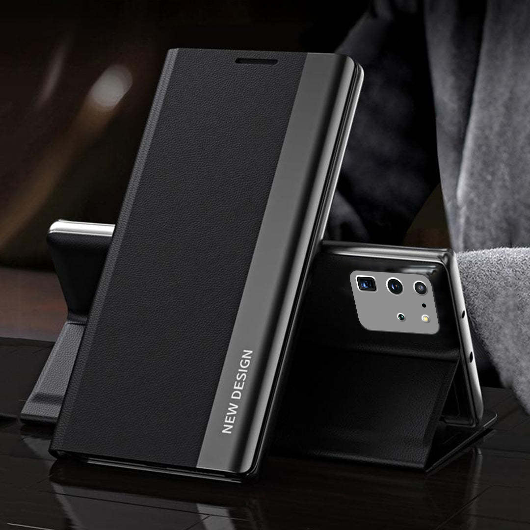 PU Leather Side Window Flip Case - Samsung