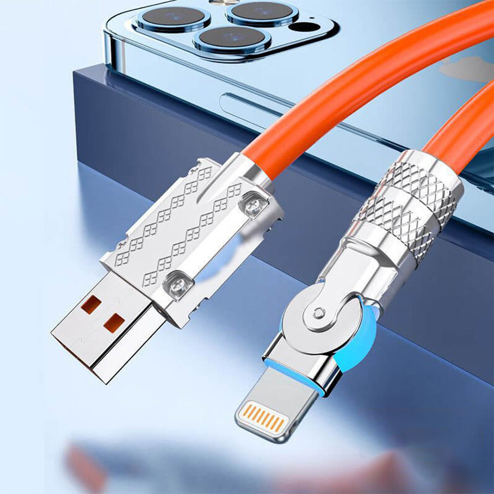 120W 6A Super Fast Rotatable Charging Cable