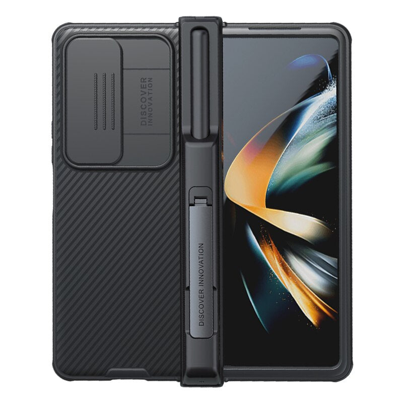 Galaxy Z Fold4 Camera Protection Camshield S-Pen Holder Stand Case