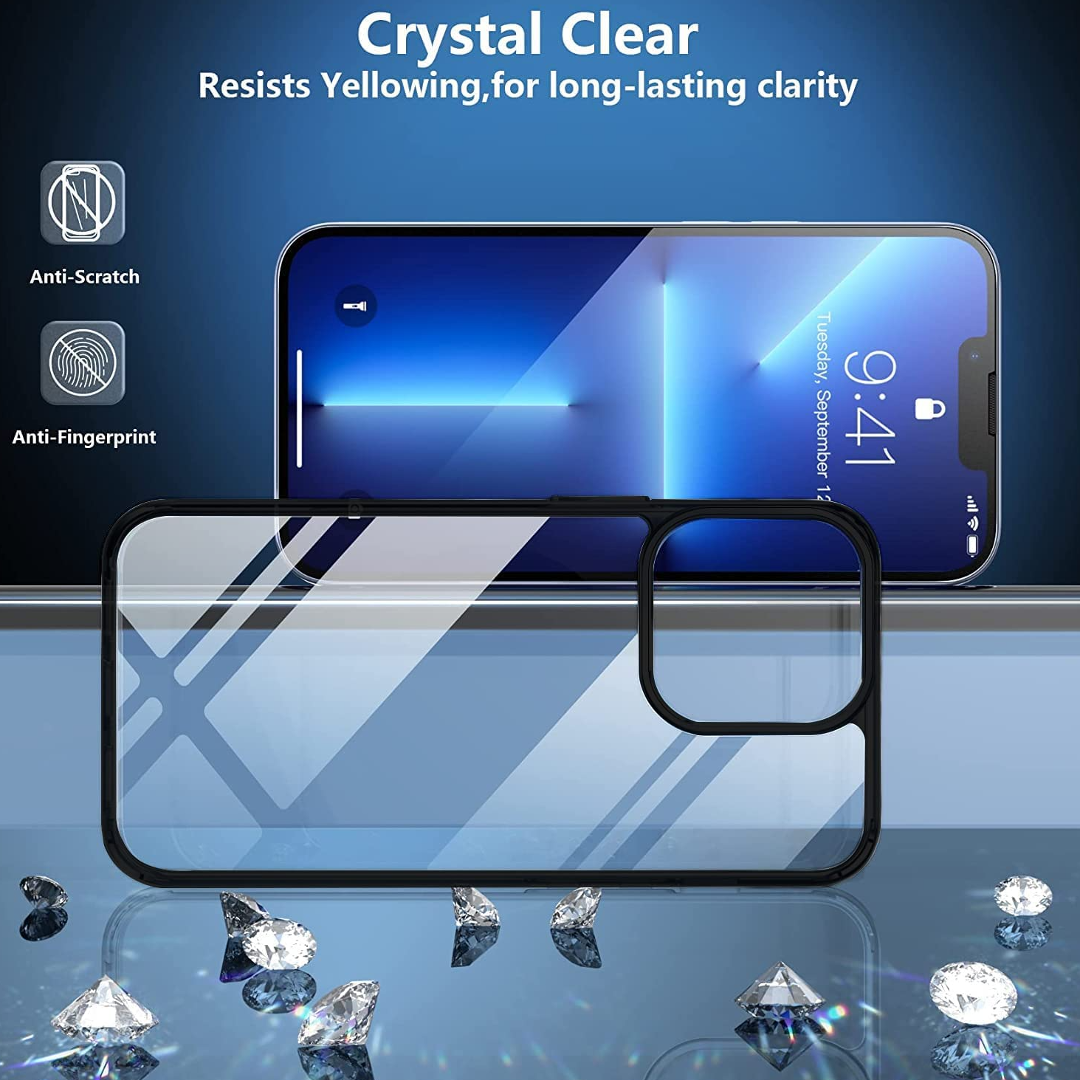 Square Plating Frame Clear Case - iPhone