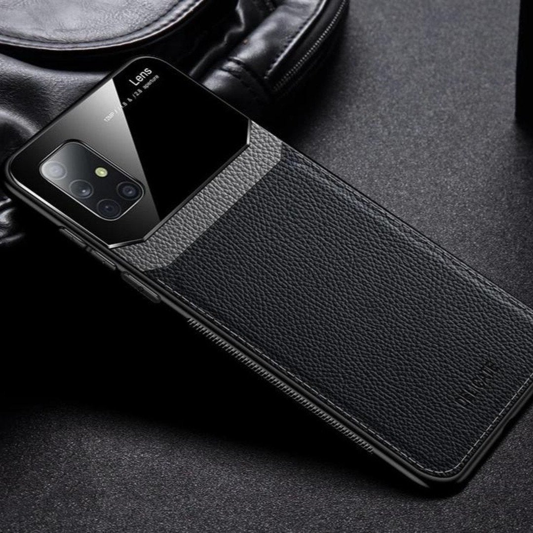 Sleek Slim Leather Glass Case - Samsung