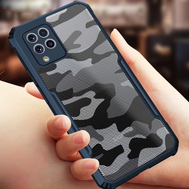 Galaxy F62 Transparent Camouflage Case