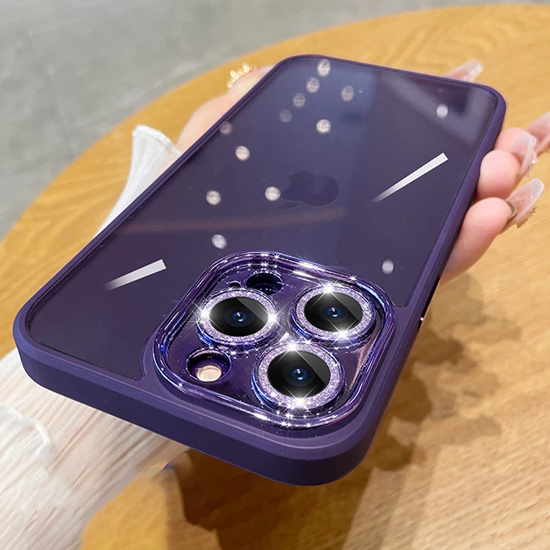 iPhone 14 Pro Max Diamond Camera Lens Clear Bumper Case