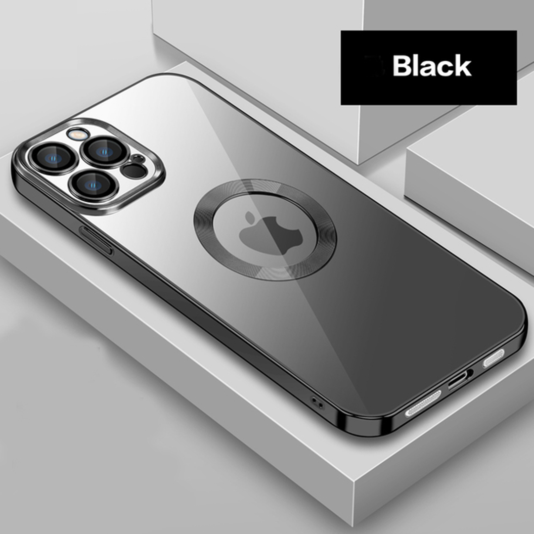 Clear Plating Logo Cut Soft Case - iPhone