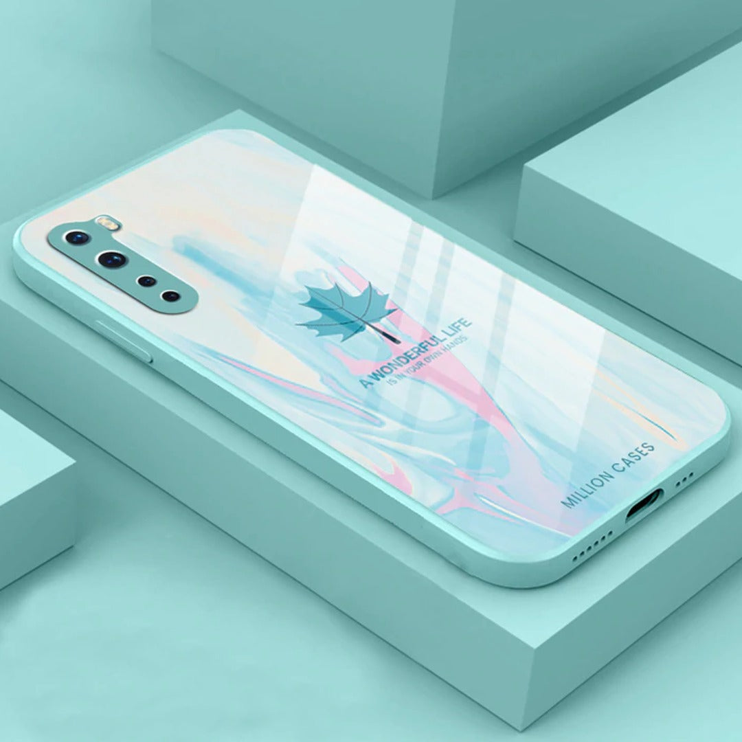 OnePlus Series Watercolor Mapple Leaf Glass Case