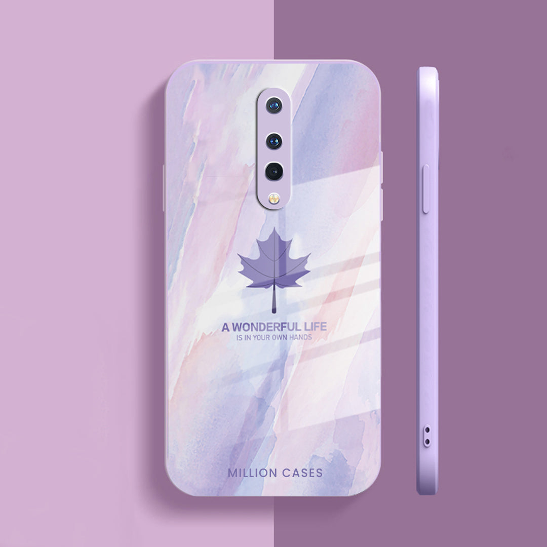 OnePlus 8 Watercolor Mapple Leaf Glass Case