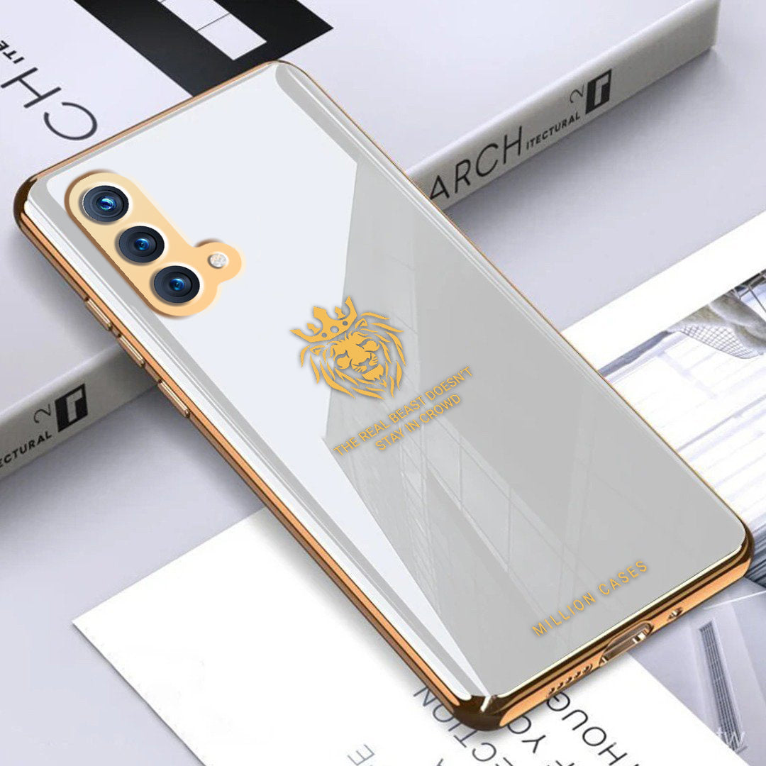 OnePlus Series Lion Pattern Electroplating Glass Case