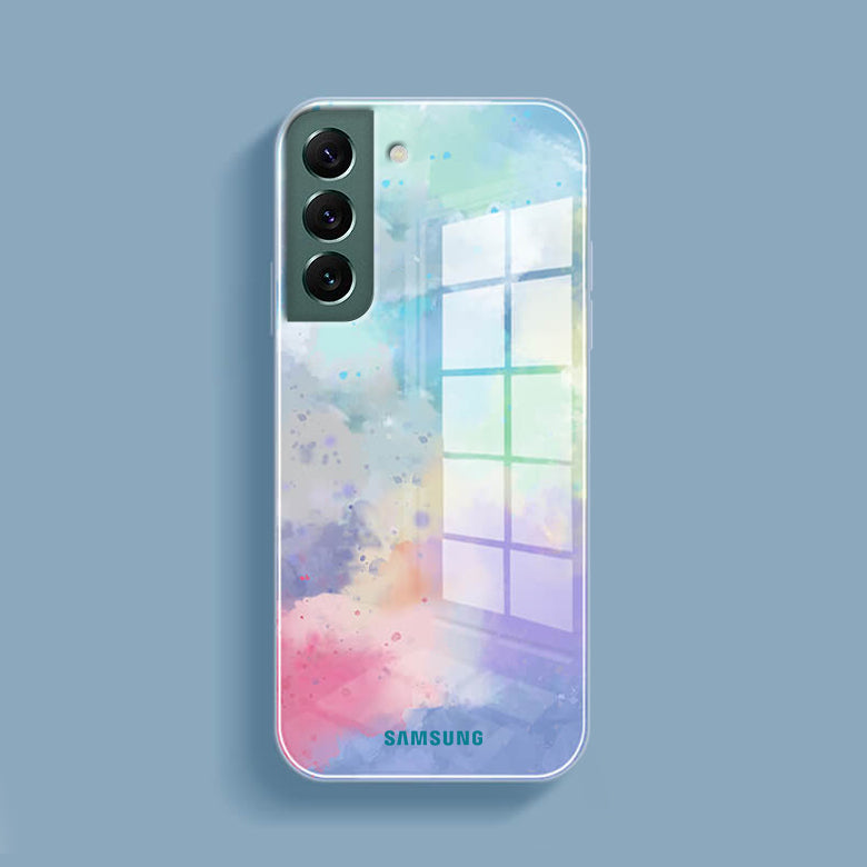 Galaxy S22 Plus Watercolor Splatter Glass Back Case