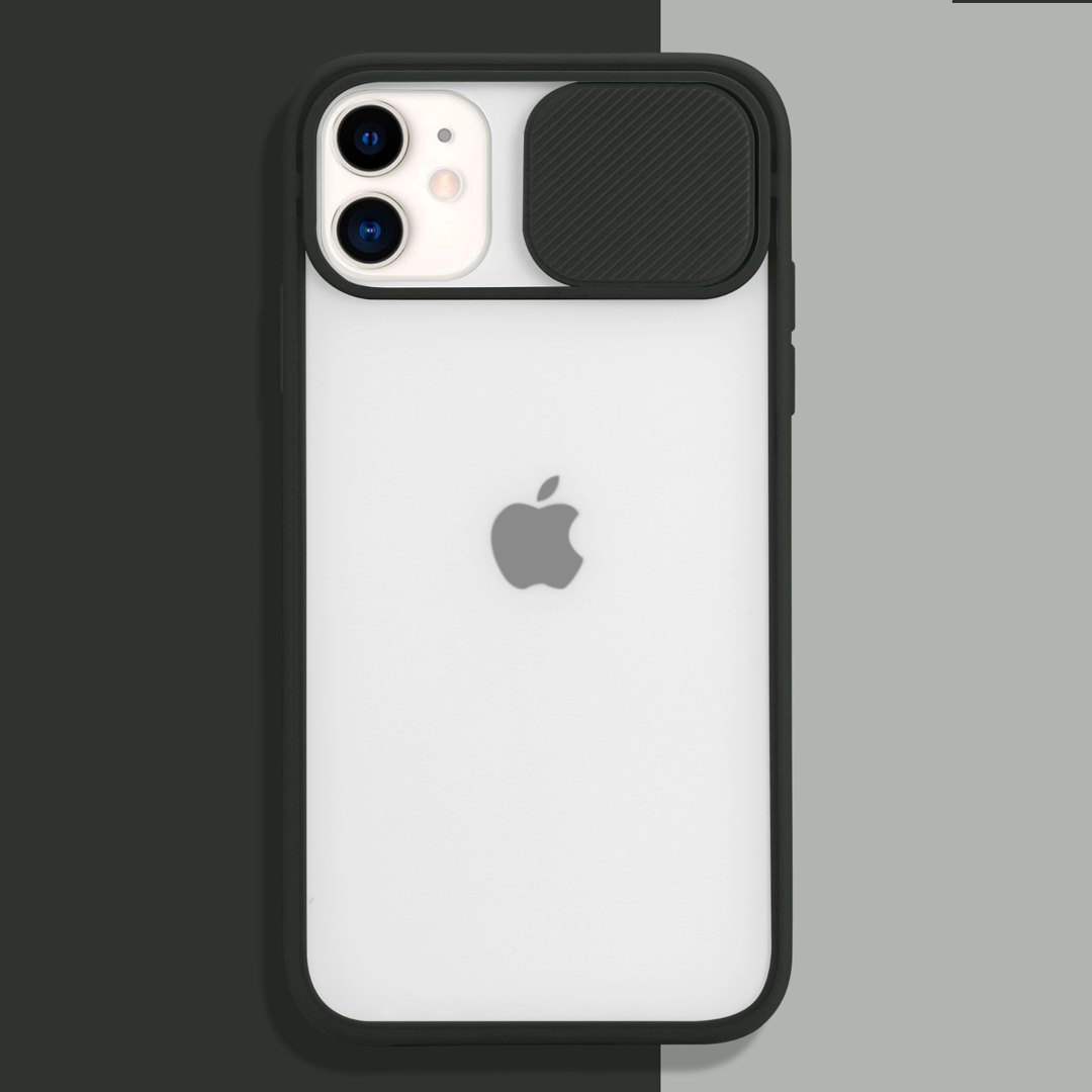 iPhone 12 Series - Camera Slide Case With Tempered Glass