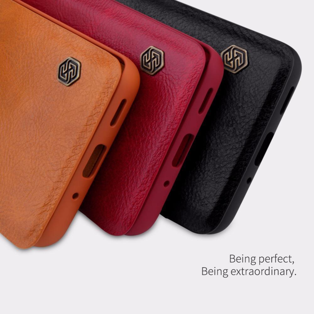 Galaxy S20 Ultra Genuine QIN Leather Flip Case