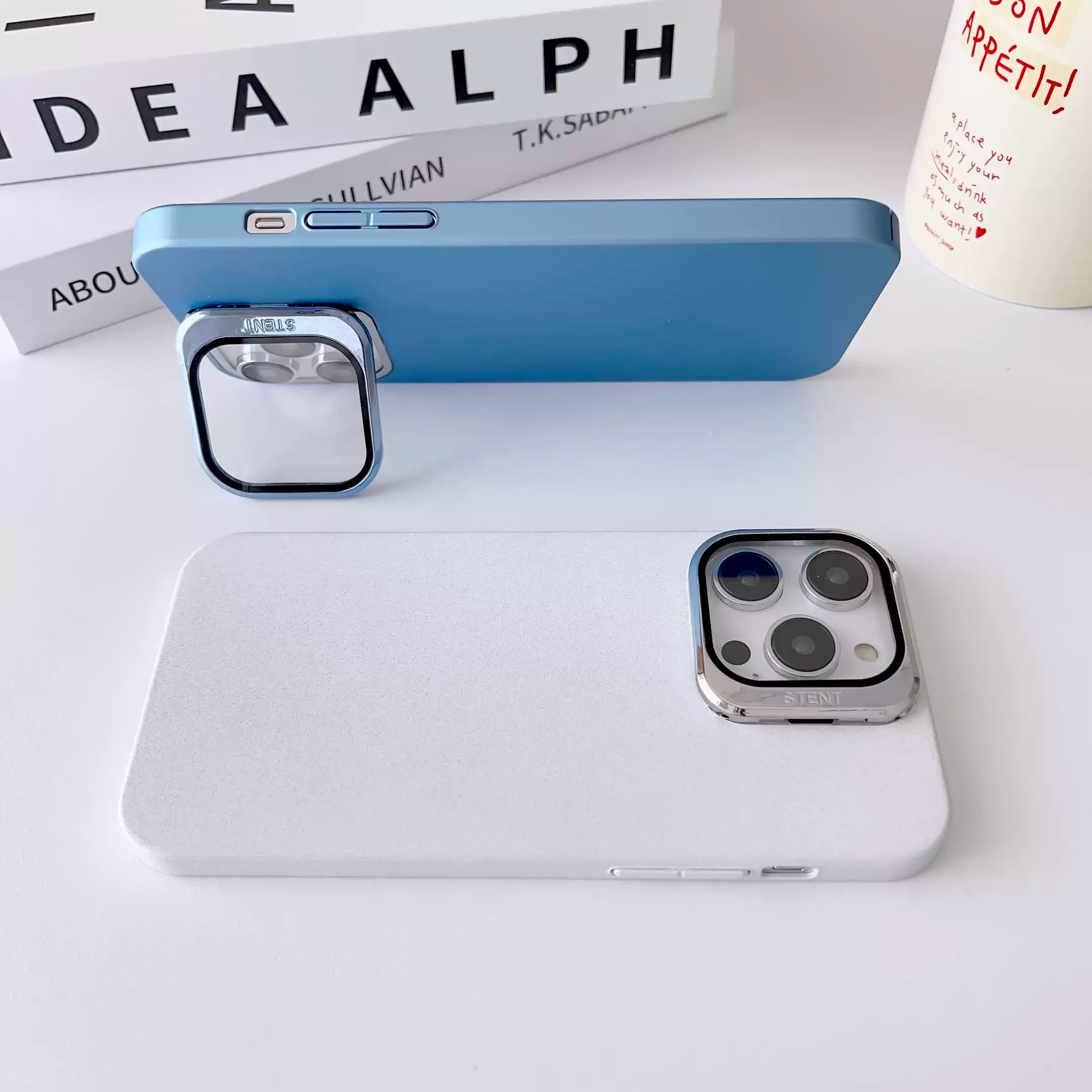 Clear Camera Protector Hidden Stand Case - iPhone