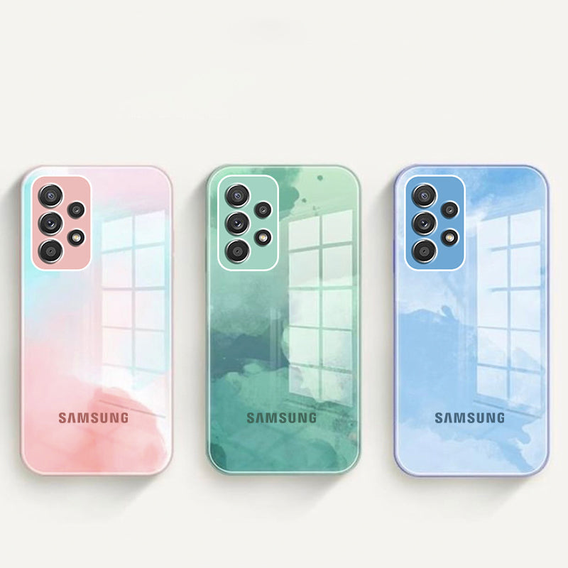 Galaxy N Series Colorful Wave Glass Phone Case