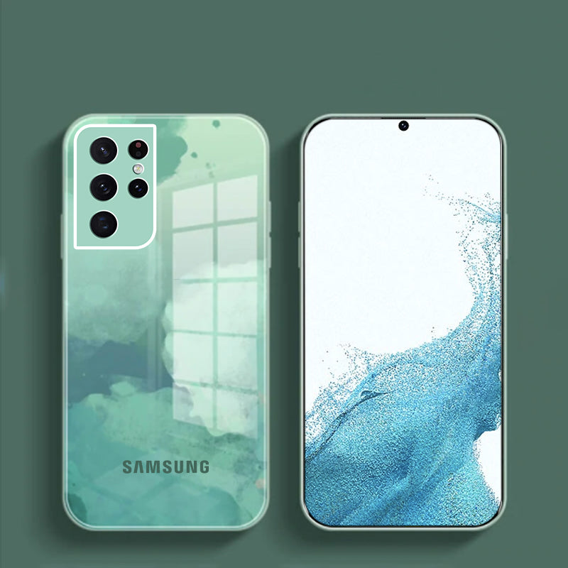 Galaxy Series For Colorful Wave Glass Phone Case
