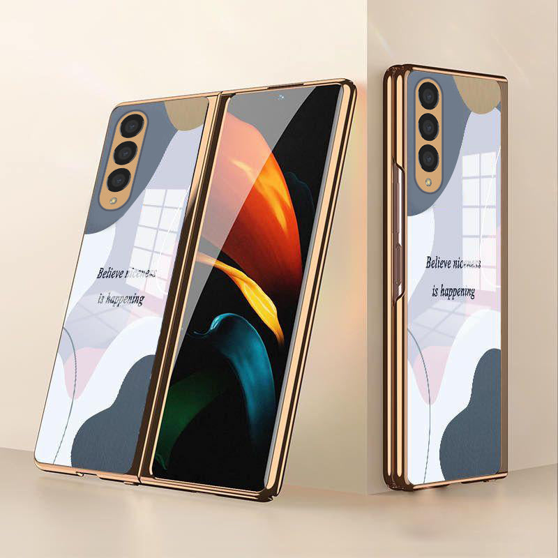 Galaxy Z Fold3 Bubble Pattern Glass Case