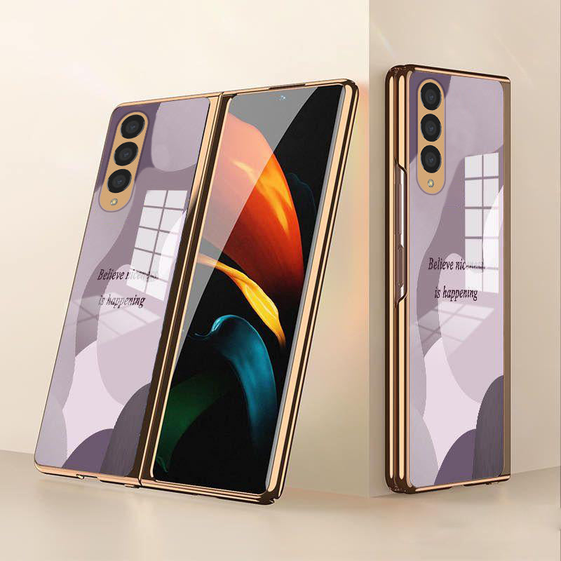 Galaxy Z Fold3 Bubble Pattern Glass Case