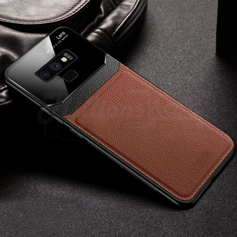 Galaxy Note 9 Sleek Slim Leather Glass Case