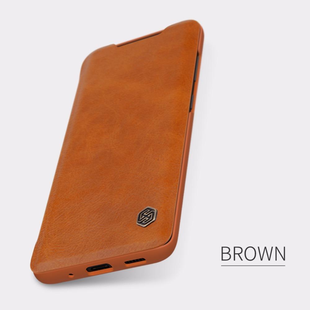 Galaxy S20 Ultra Genuine QIN Leather Flip Case