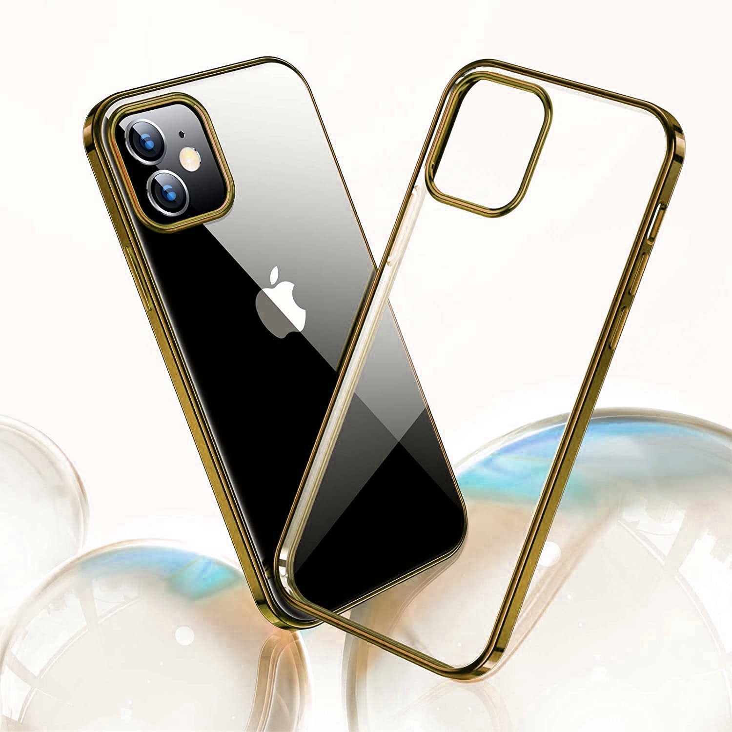 Electroplating Silicone Transparent Glitter Case - iPhone