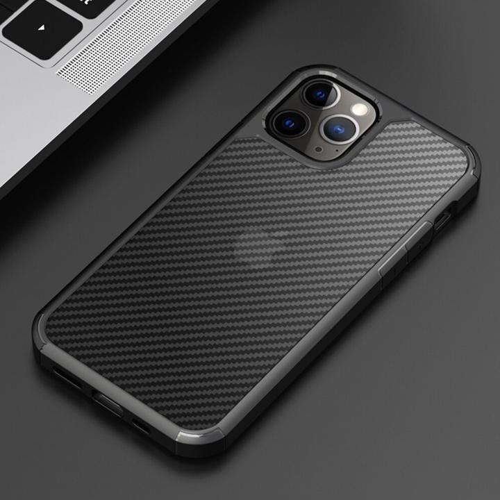 Opaque Matte Carbon Fiber TPU Armor Case - iPhone