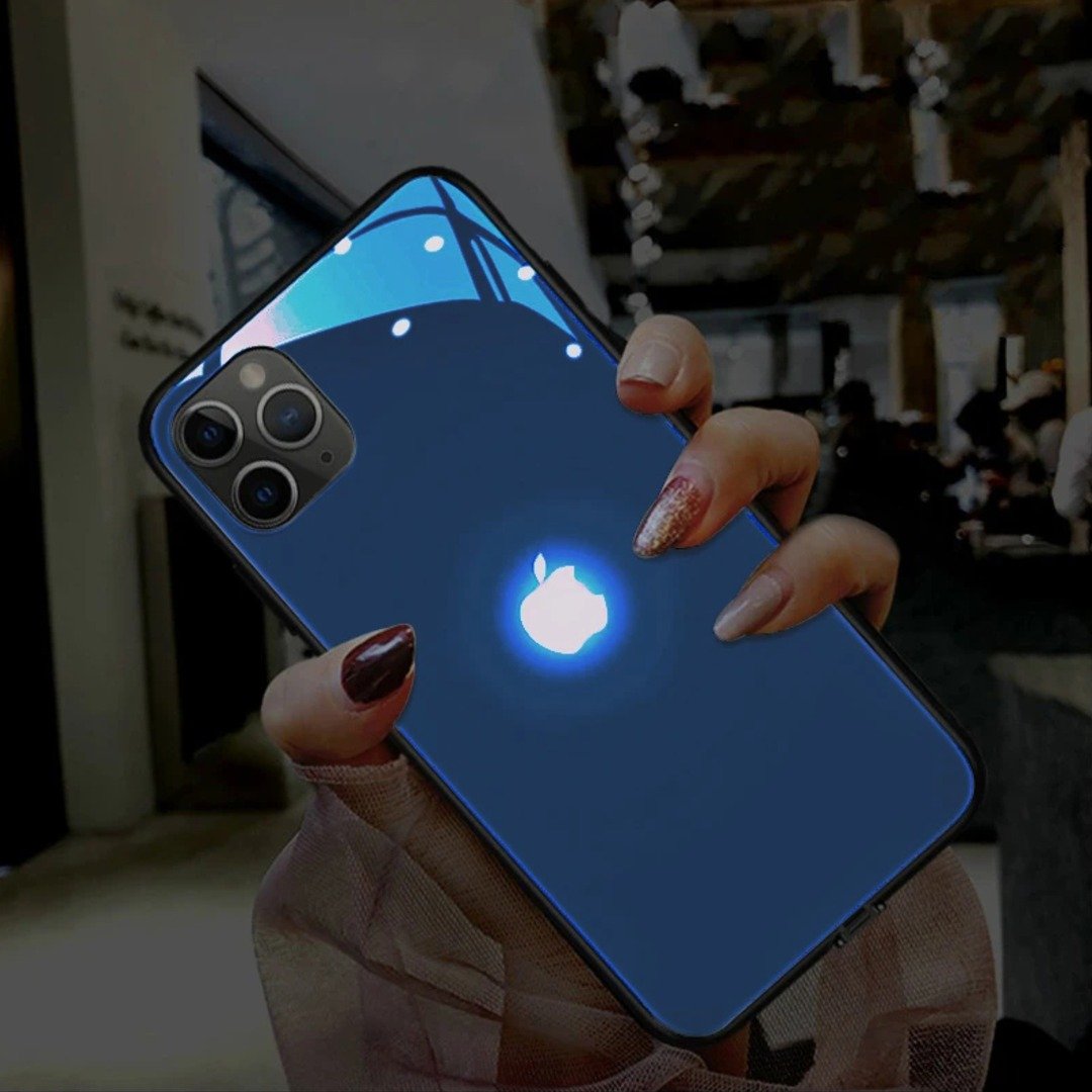 iPhone 12 Pro LED Logo Glass Back Case